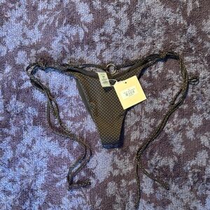 5/$25 NWT Medium Kittenish Brown Polka Dot Bikini Bottom